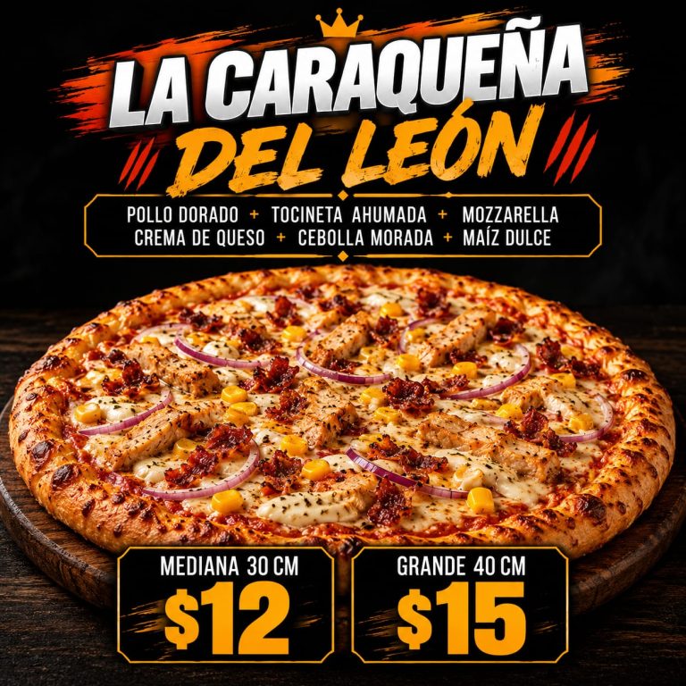 Pizza la Caraqueña del léon 40 Cm