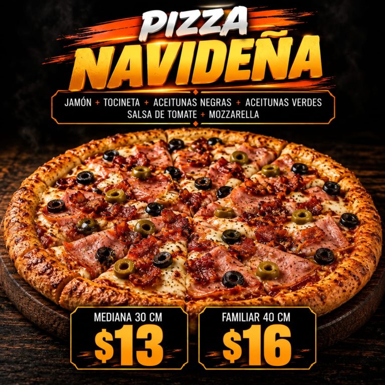 Pizza navideña 30 Cm