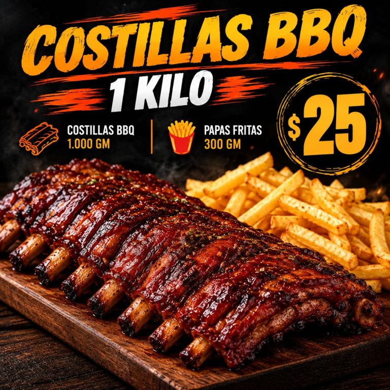 Costillas BBQ 1 Kilo