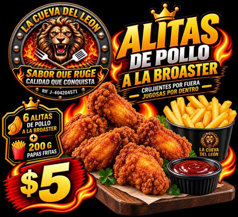 Alitas de Pollo a la broaster